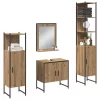 Fürdőszoba bútor szett 4 pcs Barna 33 x 33 x 185.5 cm Faanyag