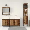 Fürdőszoba bútor szett 4 pcs Barna 33 x 33 x 185.5 cm Faanyag