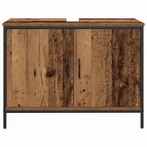 Fürdőszoba bútor szett 4 pcs Barna 33 x 33 x 185.5 cm Faanyag