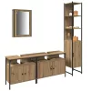 Fürdőszoba bútor szett 4 pcs kézműves tölgy 33 x 33 x 185.5 cm