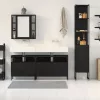 Fürdőszobai Szekrény Szett 4 pcs Musta tammi 33 x 33 x 185.5 cm