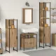 Fürdőszoba bútor szett 4 pcs kézműves tölgy 33 x 33 x 185.5 cm
