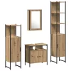 Fürdőszoba bútor szett 4 pcs kézműves tölgy 33 x 33 x 185.5 cm