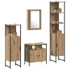 Fürdőszoba bútor szett 4 pcs kézműves tölgy 33 x 33 x 185.5 cm