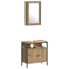 Fürdőszoba bútor szett 4 pcs kézműves tölgy 33 x 33 x 185.5 cm