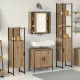 Fürdőszoba bútor szett 4 pcs Barna 33 x 33 x 185.5 cm Faanyag