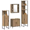 Fürdőszoba bútor szett 4 pcs Barna 33 x 33 x 185.5 cm Faanyag