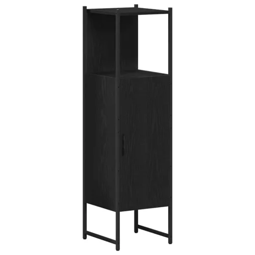 Fürdőszoba bútor szett 4 pcs Fekete 33 x 33 x 185.5 cm Faanyag
