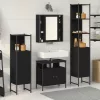 Fürdőszobai Szekrény Szett 4 pcs Musta tammi 33 x 33 x 185.5 cm
