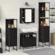Fürdőszobai Szekrény Szett 4 pcs Musta tammi 33 x 33 x 185.5 cm
