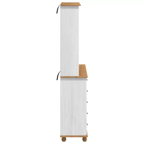 Kagy fiókkal ASKIM Fehér 91 x 40 x 200.5 cm Tömör fenyőfa