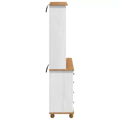 Kagy fiókkal ASKIM Fehér 91 x 40 x 184 cm Tömör fenyőfa