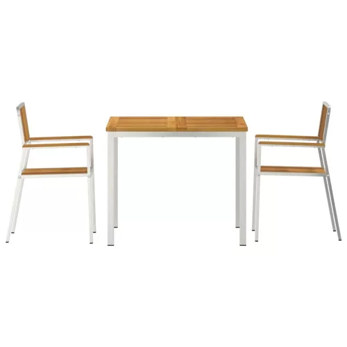 Kert étkező szett 3 pcs Barna tömör akácfa