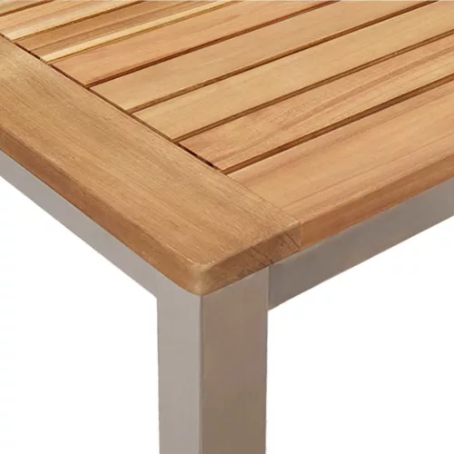 Kert étkező szett 3 pcs Barna tömör akácfa