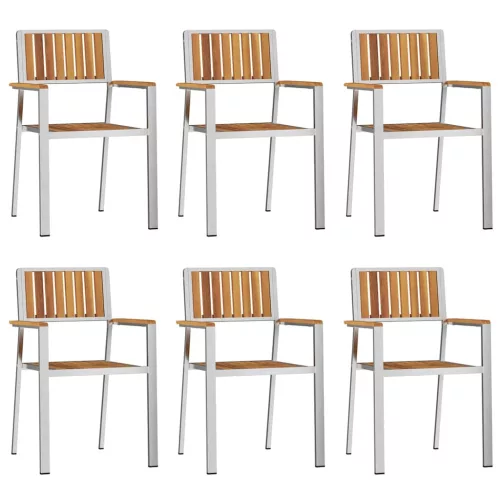 Kert étkező szett 7 pcs Barna tömör akácfa