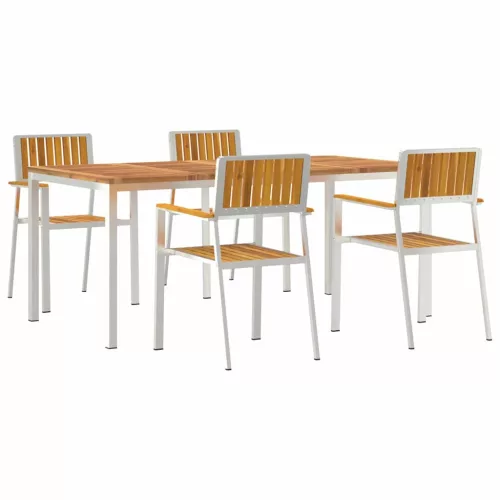 Kert étkező szett 5 pcs Barna tömör akácfa