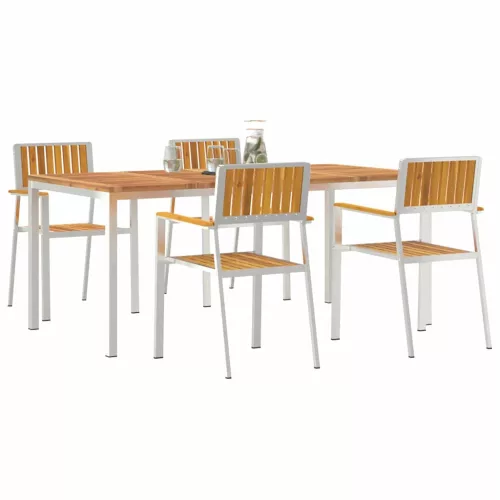 Kert étkező szett 5 pcs Barna tömör akácfa