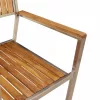 Kert étkező szett 7 pcs Barna tömör akácfa
