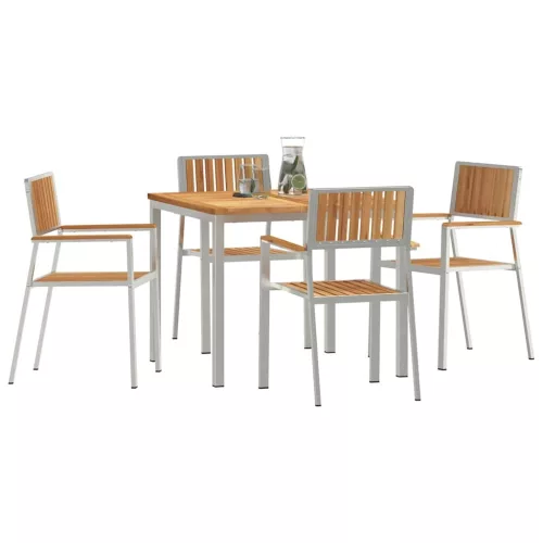 Kert étkező szett 5 pcs Barna Tömör tíkfa