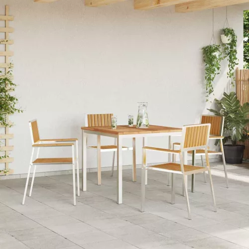 Kert étkező szett 5 pcs Barna Tömör tíkfa