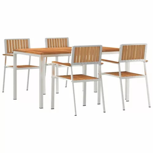 Kert étkező szett 5 pcs Barna Tömör tíkfa