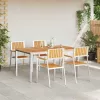 Kert étkező szett 5 pcs Barna Tömör tíkfa