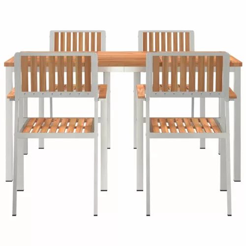 Kert étkező szett 5 pcs Barna Tömör tíkfa