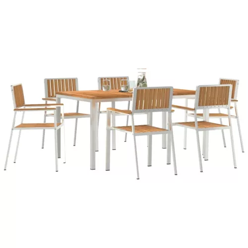 Kert étkező szett 7 pcs Barna Tömör tíkfa
