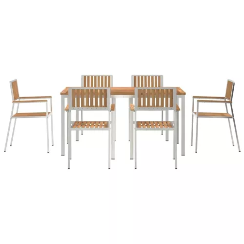 Kert étkező szett 7 pcs Barna Tömör tíkfa