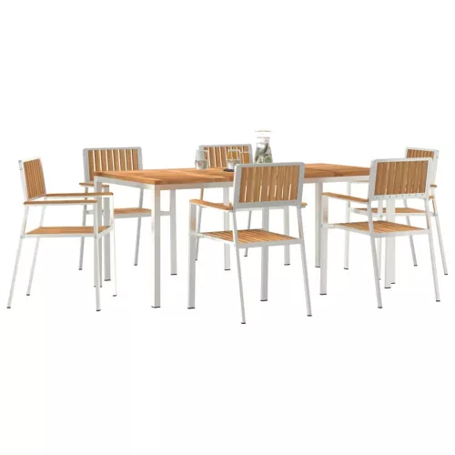 Kert étkező szett 7 pcs Barna Tömör tíkfa