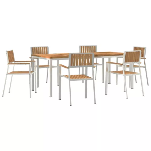Kert étkező szett 7 pcs Barna Tömör tíkfa