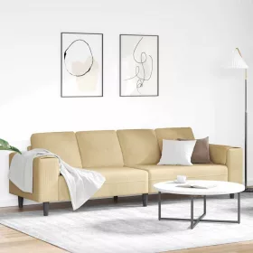   Szövet kanapé párnával Szürke zöld 208 cm Bársony anyag