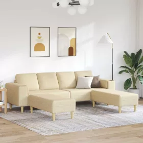 Kanapé Szett Krém szövet