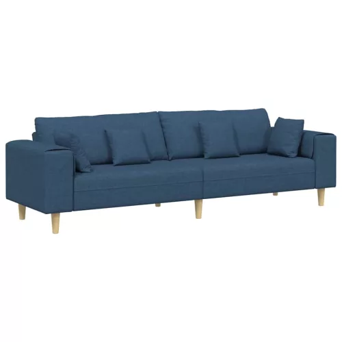 Szövet kanapé párnával Kék 208 cm szövet