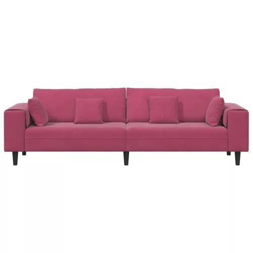 Bársony Kanapé párnával Bordó 208 cm Bársony