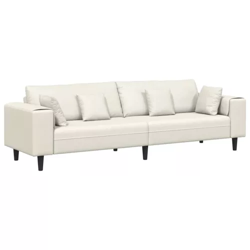 Bársony Kanapé párnával Krém 208 cm Bársony