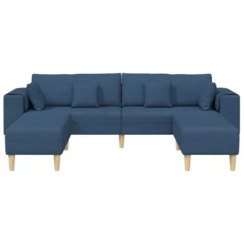 Szövet kanapé párnával Kék 208 cm szövet