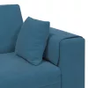 Bársony Kanapé párnával 3 pcs Kék 208 cm Bársony