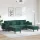 Bársony Kanapé párnával 3 pcs Sötétzöld 208 cm Bársony