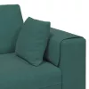 Bársony Kanapé párnával 3 pcs Sötétzöld 208 cm Bársony