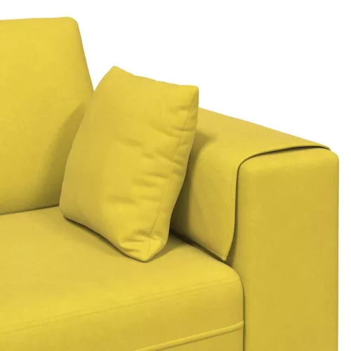 Bársony Kanapé párnával 3 pcs Sárga 208 cm Bársony