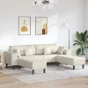 Bársony Kanapé párnával 3 pcs Krém 208 cm Bársony