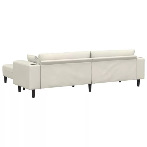 Bársony Kanapé párnával 3 pcs Krém 208 cm Bársony