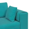 Bársony Kanapé párnával 3 pcs Türkiz 208 cm Bársony