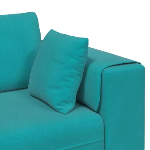 Bársony Kanapé párnával 3 pcs Türkiz 208 cm Bársony