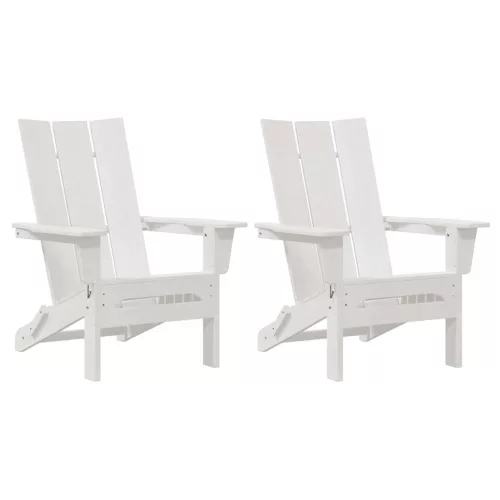 Kerti pihenő bútor 2 pcs Fehér 74.5 x 80.5 x 90cm Műanyag
