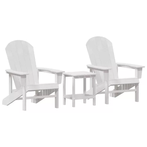 Kerti pihenő bútor 3 pcs Fehér 38 x 38 x 46cm Polietilén