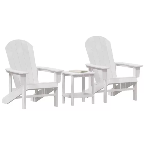 Kerti pihenő bútor 3 pcs Fehér 38 x 38 x 46cm Polietilén