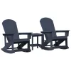 Kerti lounge szett Tengerészkék HDPE