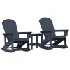 Kerti lounge szett Tengerészkék HDPE